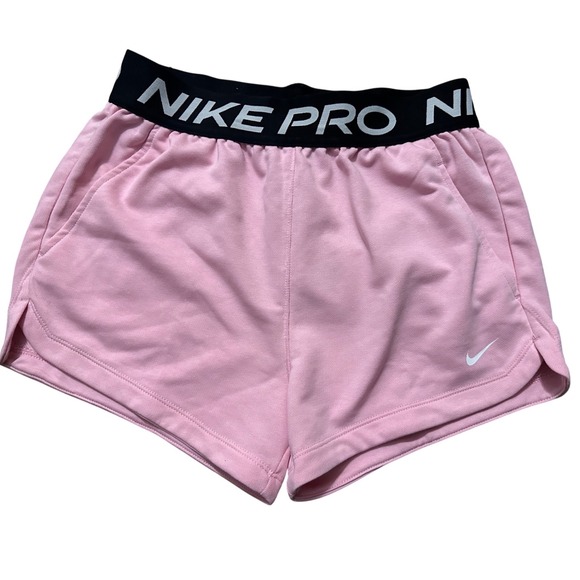 Nike Other - Girls Nike Pro Pink Athletic Shorts Dri FIT Logo Waistband Size Large